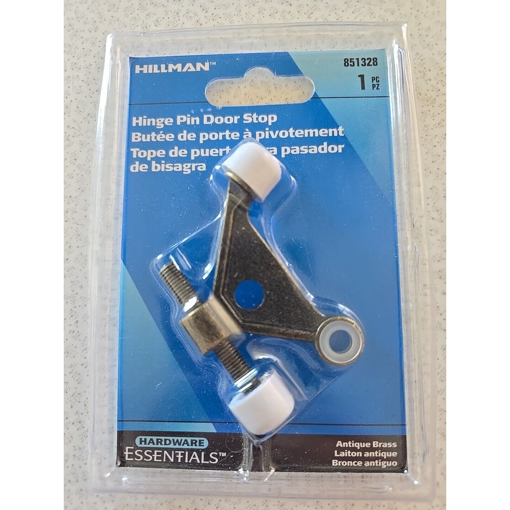 Hillman‎ Hardware Essentials 851328 Hinge Pin  Door Stop Antique Brass